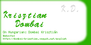 krisztian dombai business card